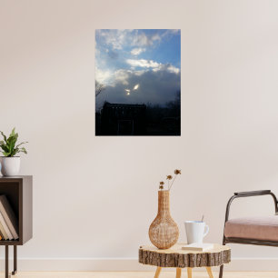 Poster Nuages fluides aux yeux de chat