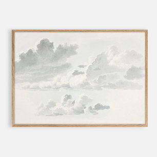 Poster Nuages gris, huile vintage