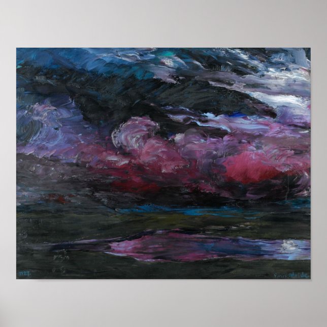 Poster Nuages lourds à la dérive | Emil Nolde | (Devant)