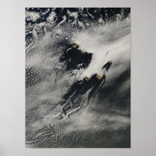 Poster Nuages ondulés en forme d'onde de navire et vortic