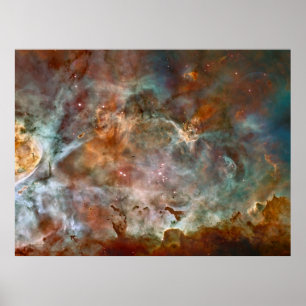 Poster Nuages sombres de la nébuleuse de la Carène Hubble