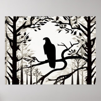 Poster Nuances de gris : Whispers Wilderness