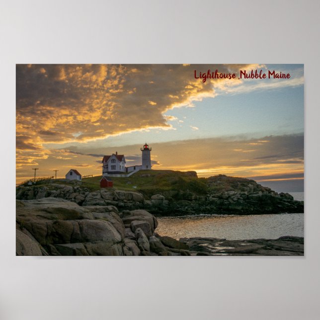 Poster Nubble Maine, Phare (Devant)