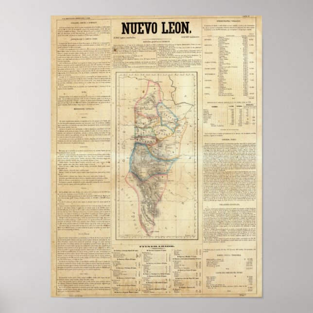 Poster Nuevo Leon, Mexique (Devant)