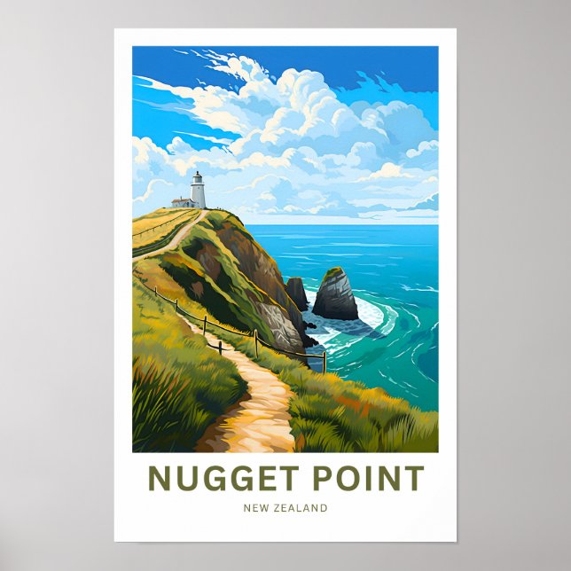 Poster Nugget Point New Zealand (Devant)