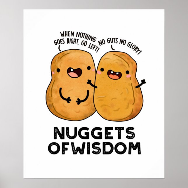 Poster Nuggets De Sagesse Drôle Pun De Nourriture (Devant)