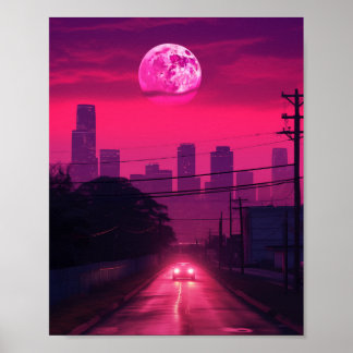 Poster Nuit à Houston Texas USA