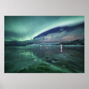 Poster Nuit aurora nord-norvégienne
