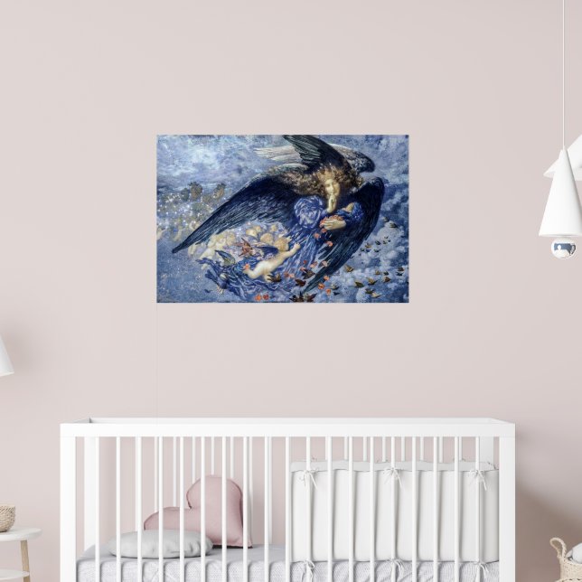 Poster Nuit avec son Train des Etoiles (Ange avec Cherubs (Pépinière 2)