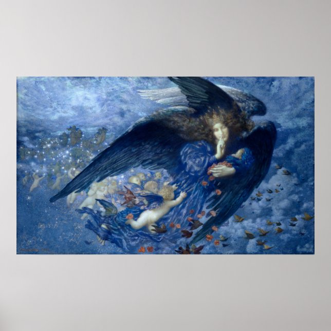 Poster Nuit avec son Train des Etoiles (Ange avec Cherubs (Devant)