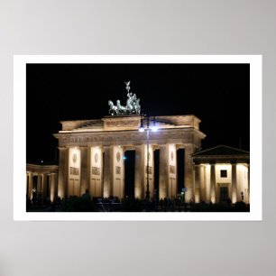Poster nuit de Brandebourg Berlin