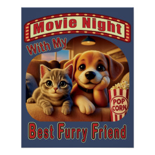Poster Nuit de cinéma - Meilleur Ami de la fureur - Cute 