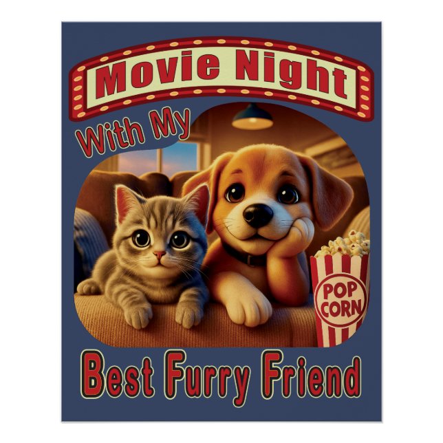 Poster Nuit de cinéma - Meilleur Ami de la fureur - Cute  (Devant)