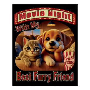 Poster Nuit de cinéma - Meilleur Ami de la fureur - Cute 