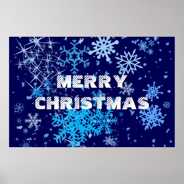 Poster Nuit de Noël neige (Devant)