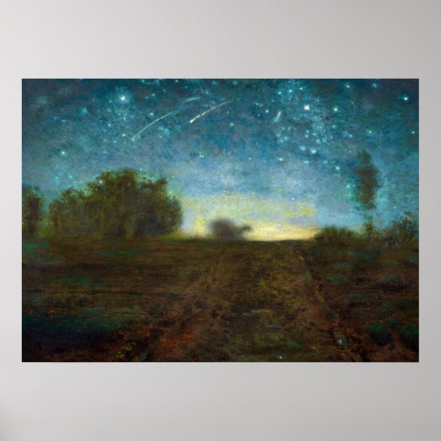 Poster Nuit étoilée, 1850-1865 par Jean-François Millet (Devant)