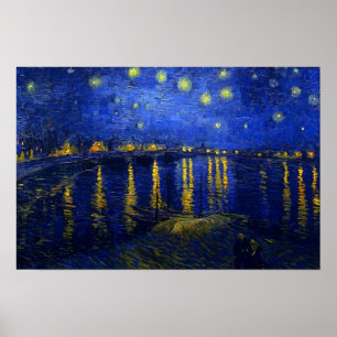 Poster Nuit étoilée au-dessus du Rhône