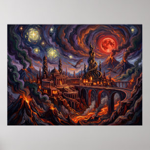 Poster Nuit étoilée de Valyria Doom Eruption