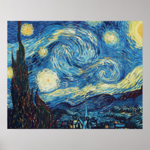 Poster Nuit étoilée de Van Gogh Classique Impressionnisme