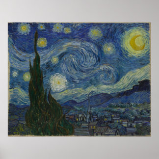 Poster Nuit étoilée Grande toile Vincent Van Gogh
