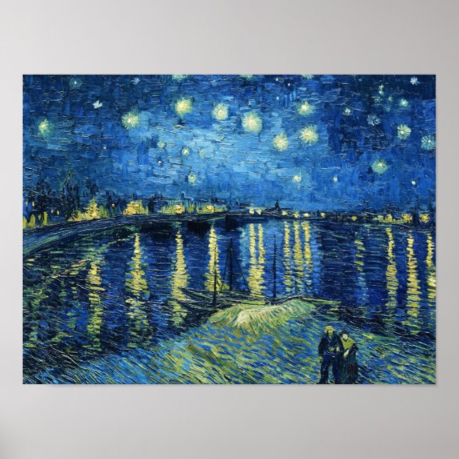 Poster Nuit étoilée sur le Rhône Vincent van Gogh (Devant)