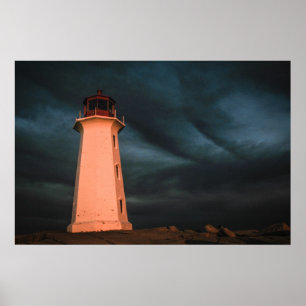 Poster Nuit mystérieuse à Peggy's Cove, Nouvelle-Écosse, 