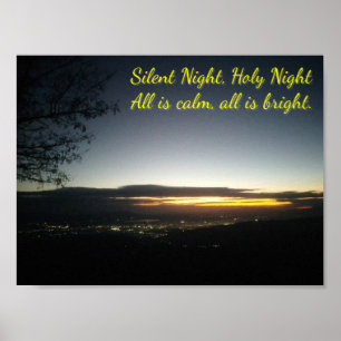 Poster Nuit silencieuse Saint Nuit - Agrinio Grèce la nui