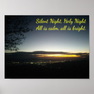 Poster Nuit silencieuse Saint Nuit - Agrinio Grèce la nui