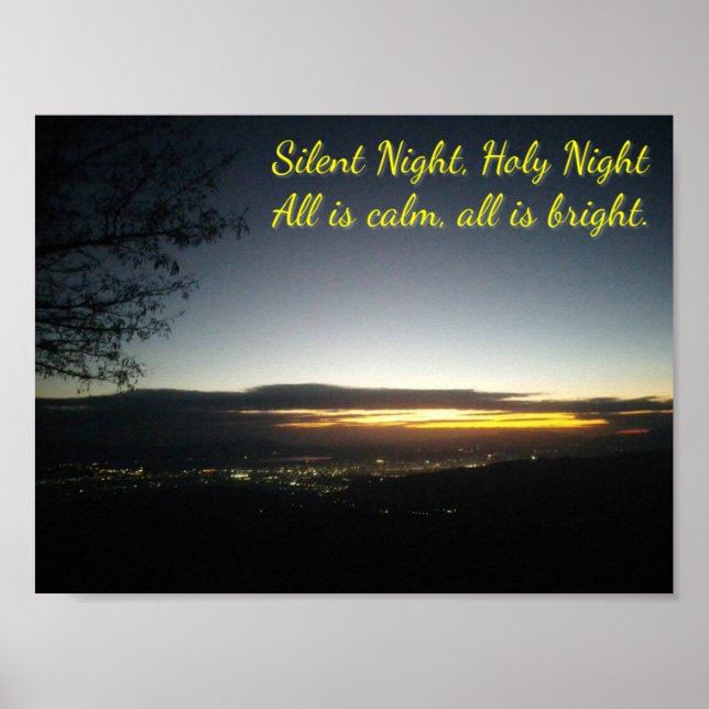 Poster Nuit silencieuse Saint Nuit - Agrinio Grèce la nui (Devant)