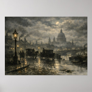 Poster Nuit victorienne à Londres par BurnsInHell