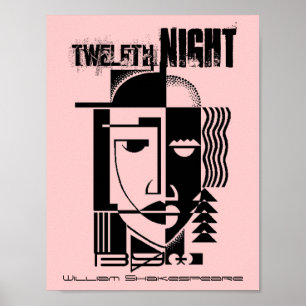 Poster Nuit William Shakespeare d'affiche de théâtre