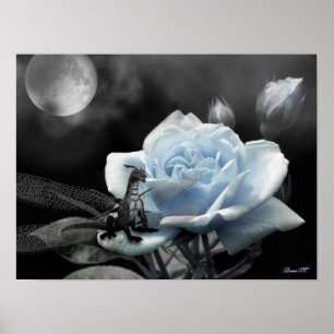 Poster nuits enchantées bleu