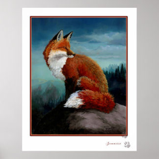 Poster Numériquement Red Fox amélioré