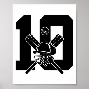 Poster Numéro 10 Years Cricket 10e anniversaire 