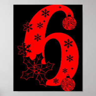 Poster Numéro 6 Citation drôle de mème 67 Six Sept Noël 