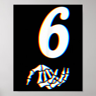 Poster Numéro 6 Main de squelette de meme correspondant 6