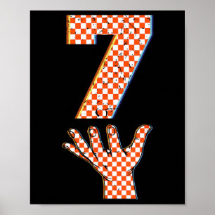 Poster Numéro 7 Costume Halloween à carreaux Meme Matchin