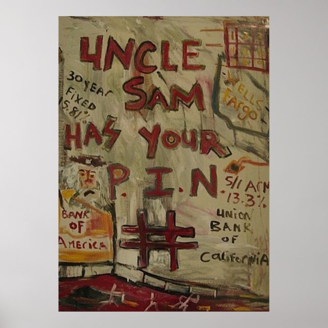 POSTER NUMÉRO DE CODE CONFIDENTIEL ONCLE SAM (Devant)