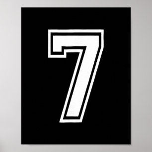 Poster Numéro Drôle 7 67 Costume de Groupe de Corresponda