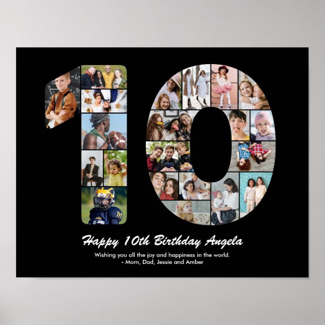 Poster Numéro du 10e anniversaire 10 Collage photo person (Devant)