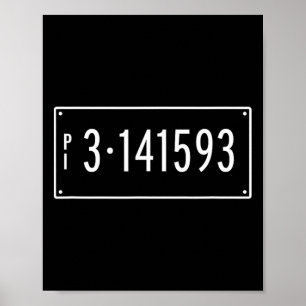 Poster Numéro mathématique jour Pi Géométrie plaque Trigo
