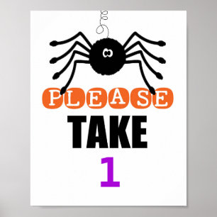 Poster Numéro personnalisé Spider Halloween S'il vous pla
