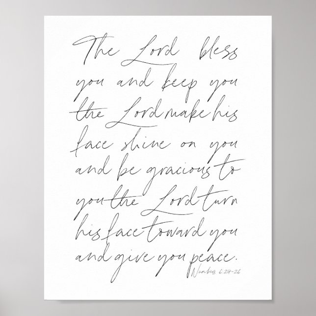 Poster Numéros 6:24-26 Script (Devant)