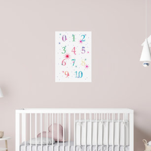 Poster Numéros d'aquarelle