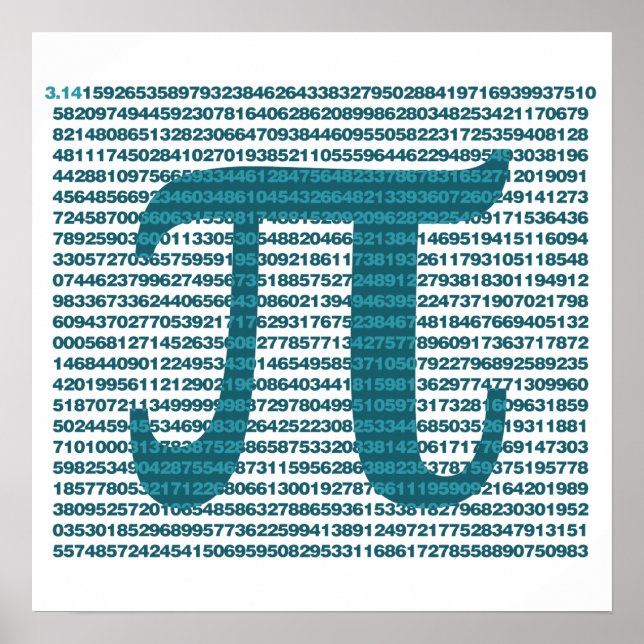 Poster Numéros de jour Pi (Devant)