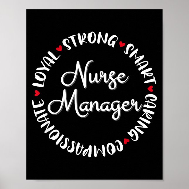 Poster Nurse Manager Nurses Nursing Graduation Medical Lo (Devant)