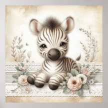 Nurserie Bébé Zèbre Floral