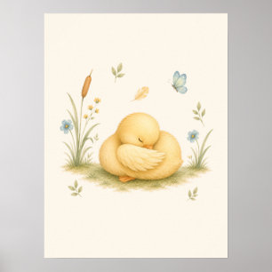 Poster Nurserie du Petit Canard Endormi