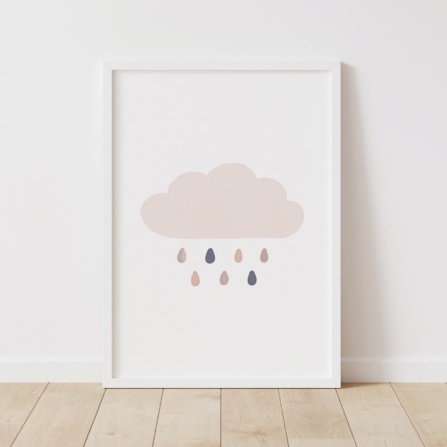 Poster Nurserie Nuage de Pluie Neutre (Créateur téléchargé)