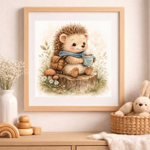 Nurserie pour enfants au hérisson mignon